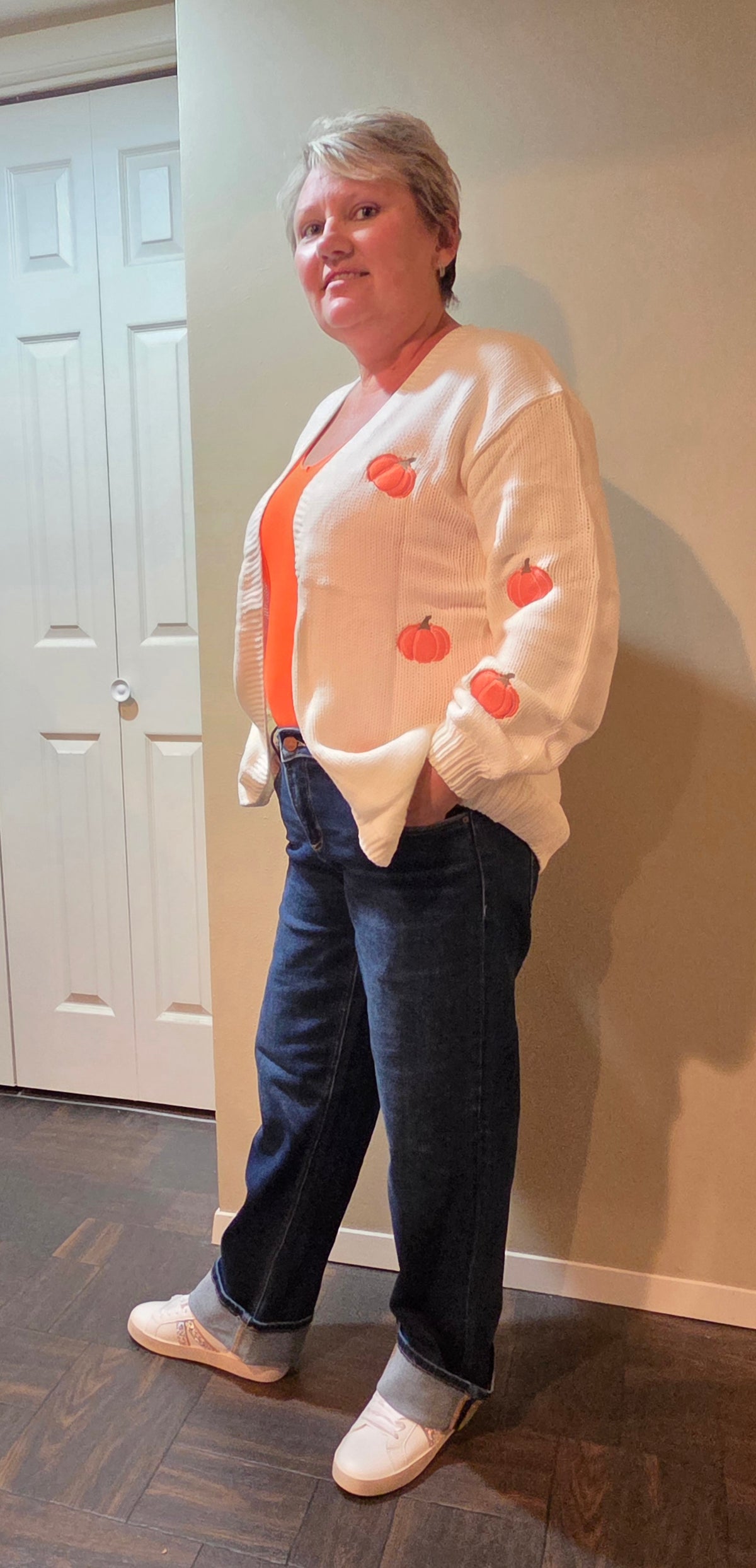 Pumpkin Sweater Cardigan