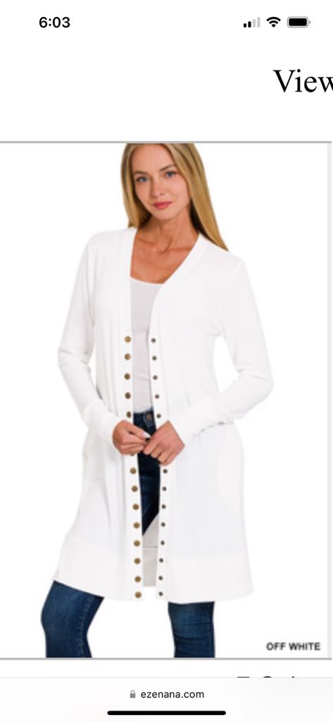 Thigh-Length Cardigan