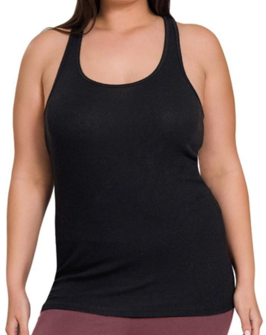 Racer Back Cotton Rib Tank