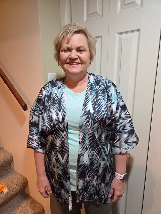 Multi Print Cardigan