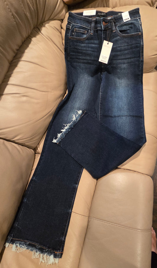 Judy Blue Straight Leg with Fray Hem