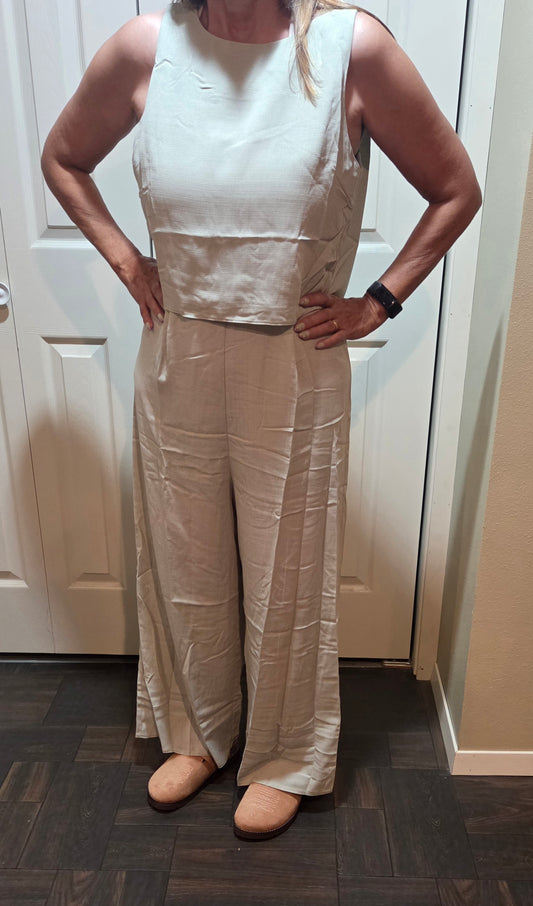 Solid Wide Leg Jumpsuit