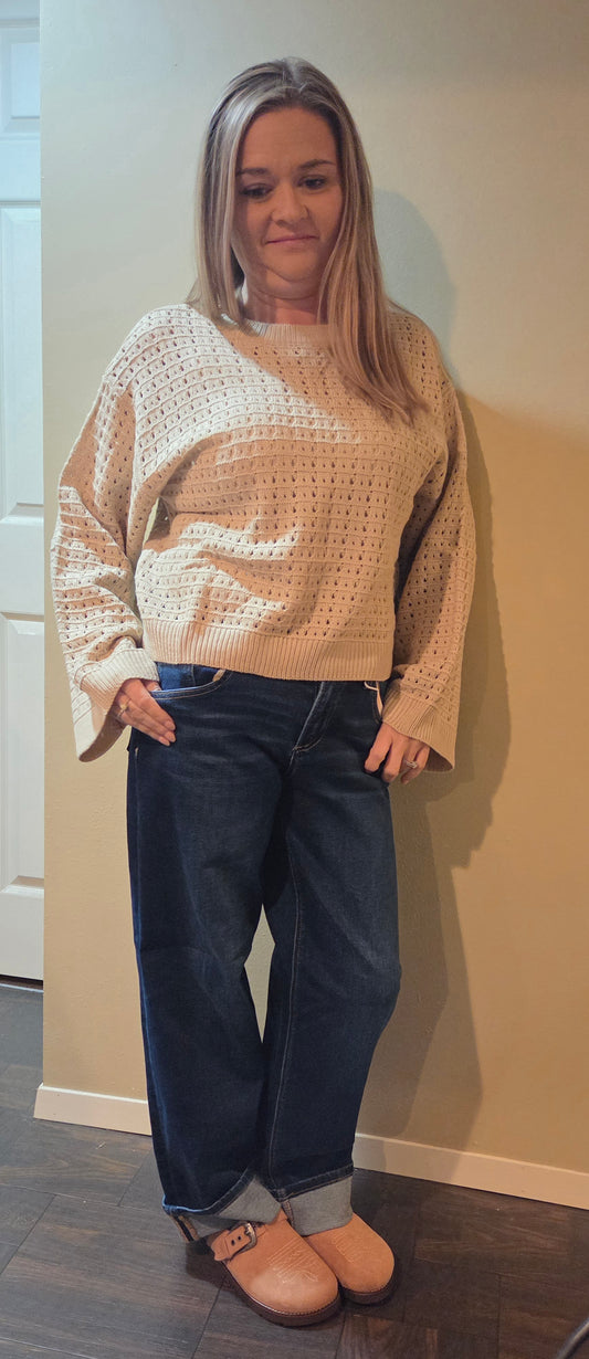 Natural Knit Crewneck Sweater