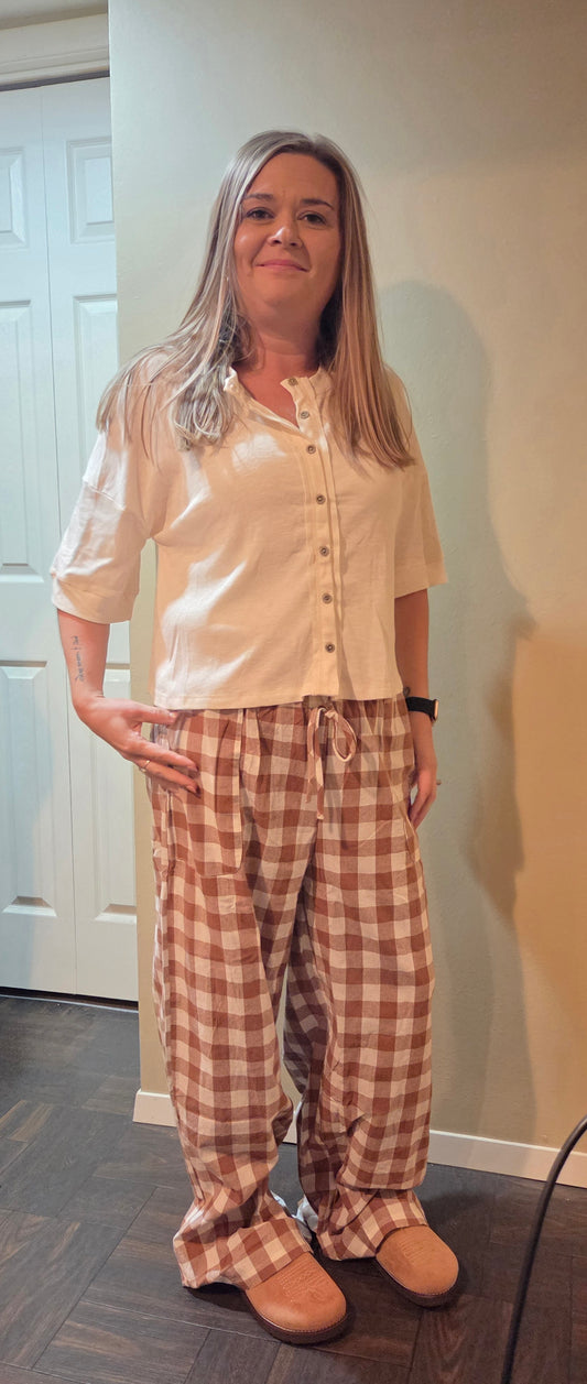 Gingham Plaid Pants