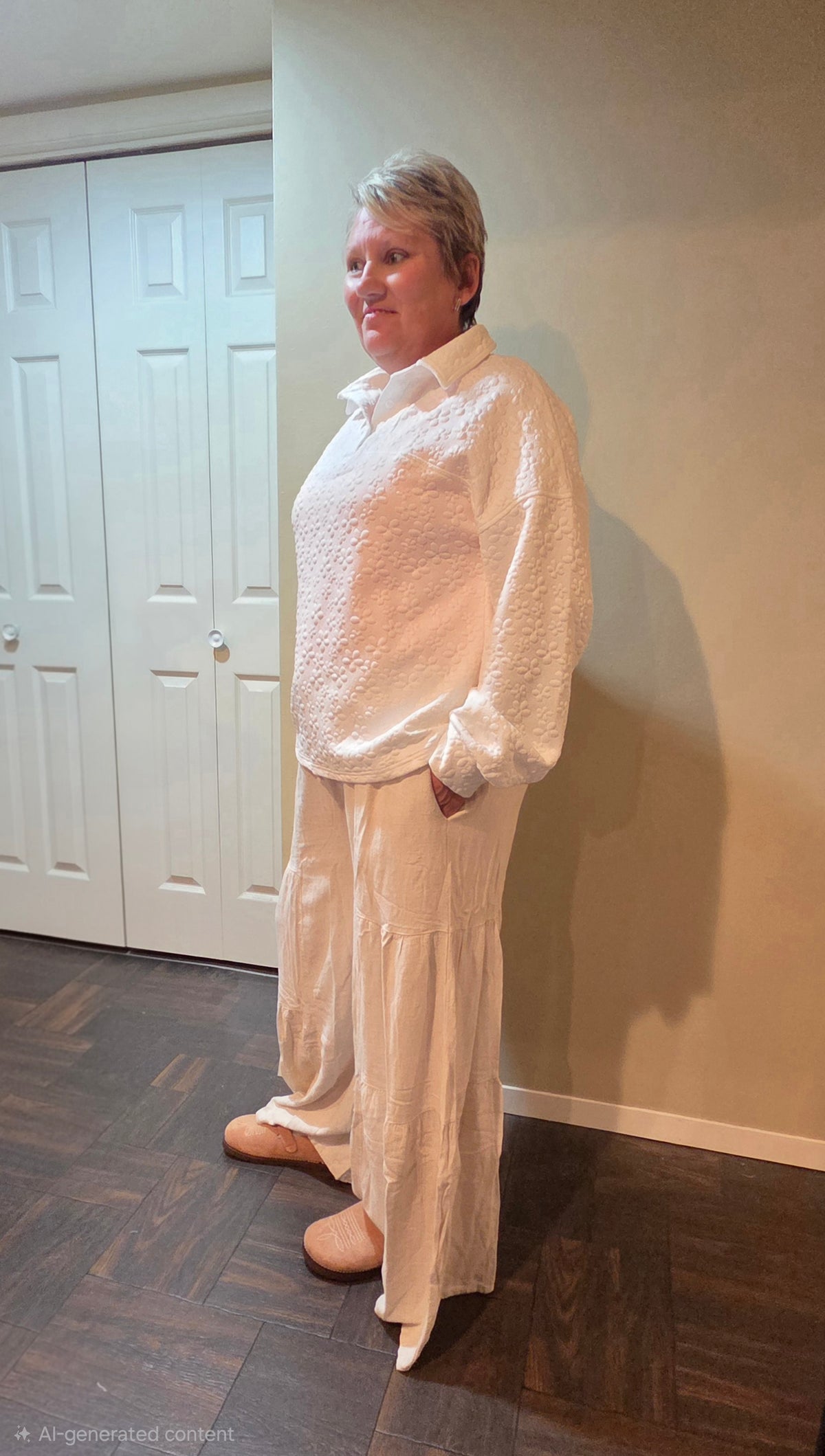 Linen blend Palazzo Pants