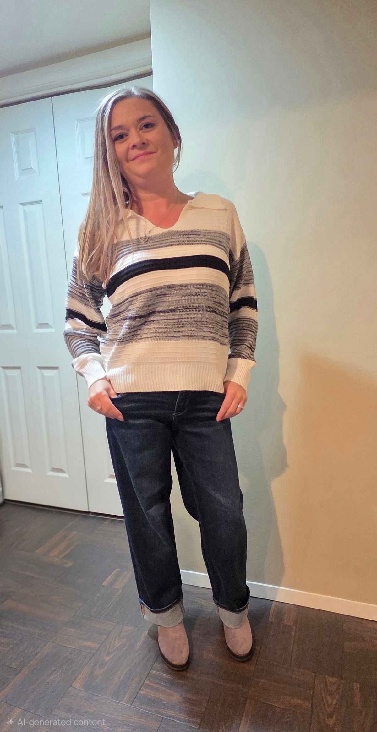 Casual Collar Striped Sweater