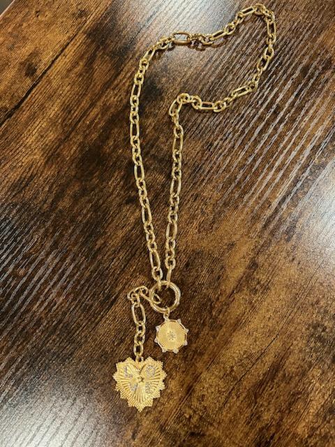 Amour Link Charm Necklace