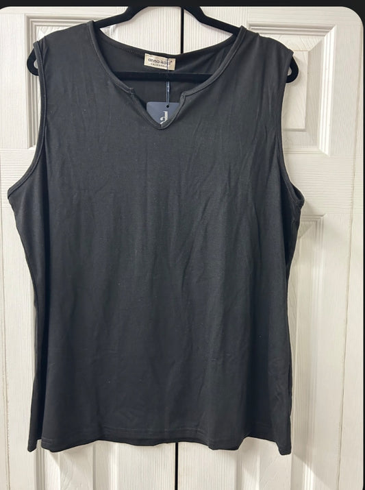 Notch Neck Knit Tank Top