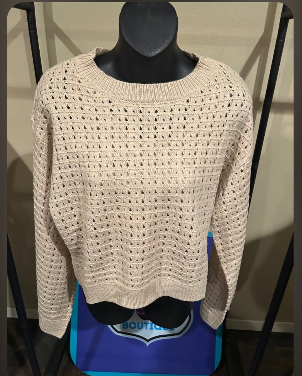 Natural Knit Crewneck Sweater