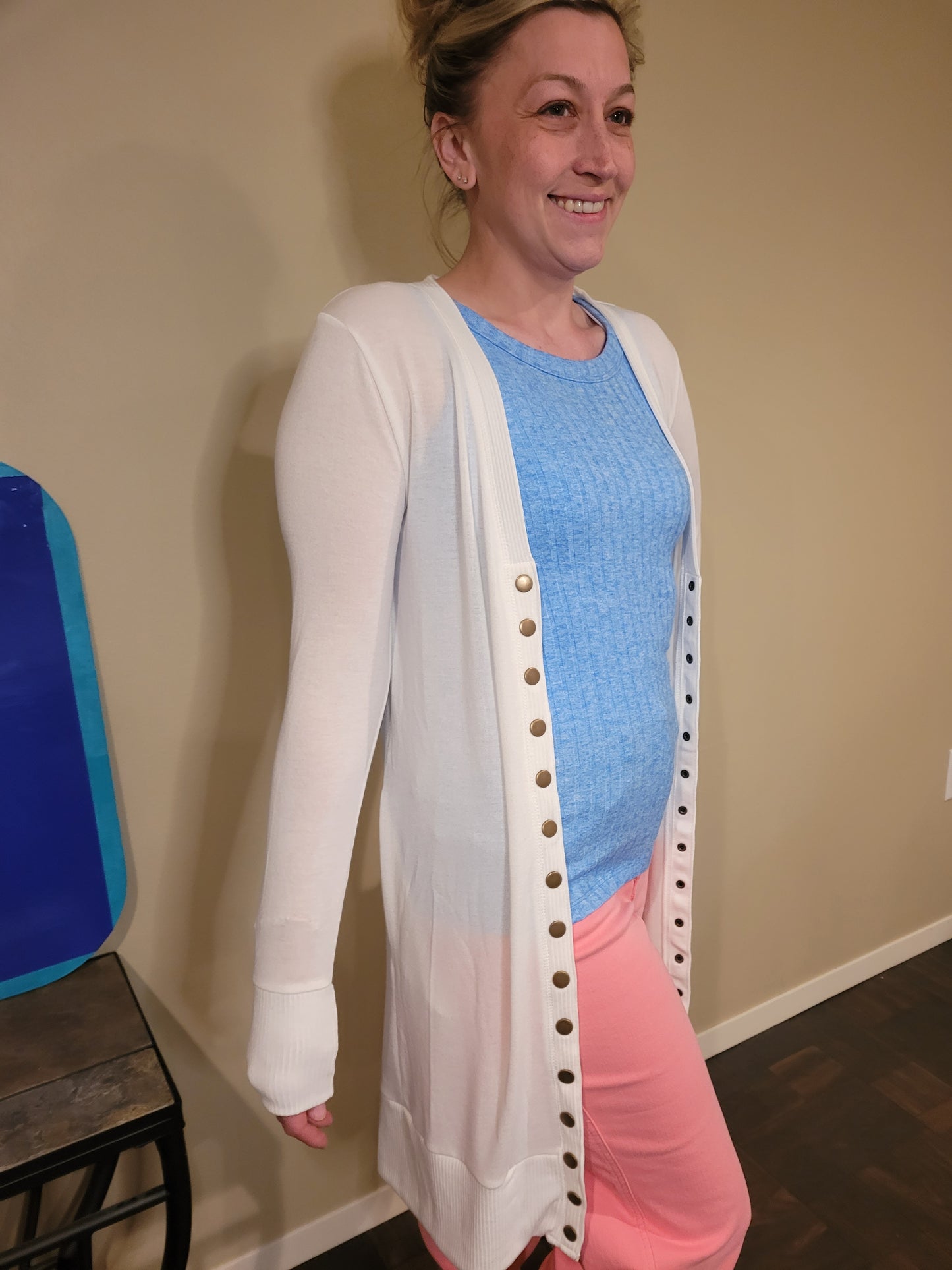 Thigh-Length Cardigan